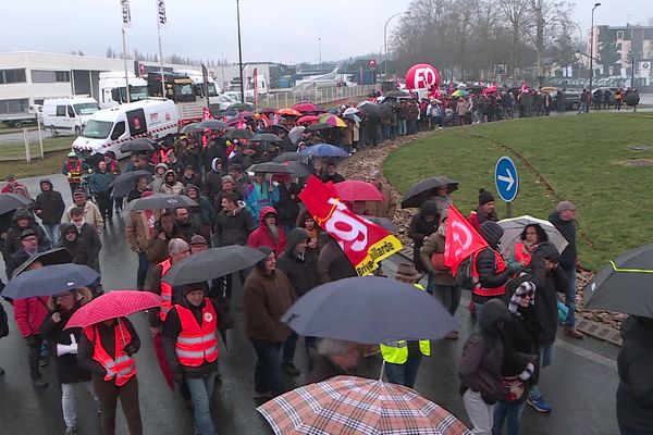 6e journée de mobilisation contre la réforme des retraites en périphérie de Brive.