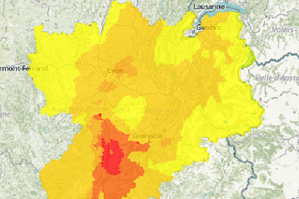 Carte Air Rhône-Alpes