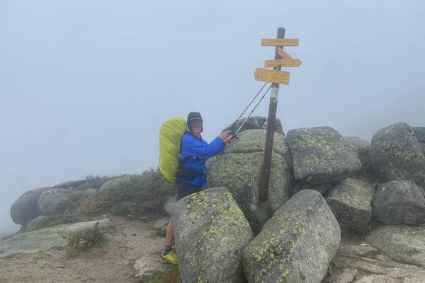 Frédéric Parise, dans le brouillard corse.