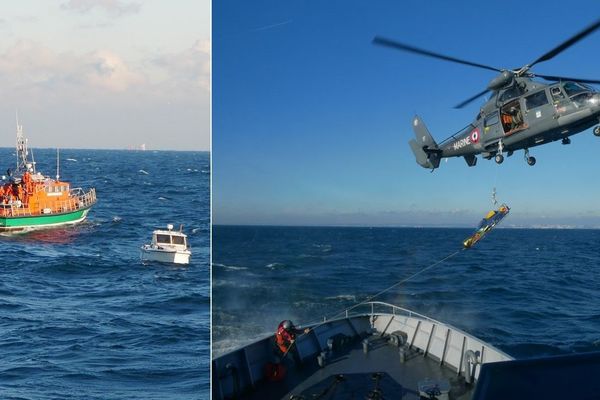 10 migrants ont été secourus au large de la Côte d'Opale, alors qu'il se trouvaient sur un petit bateau de pêche-promenade. Deux d'entre-eux ont été héliportés vers le centre hospitalier de Boulogne.