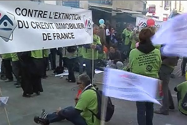 Les salariés du Crédit Immobilier de France avaient manifesté à Dijon le 20 septembre 2012