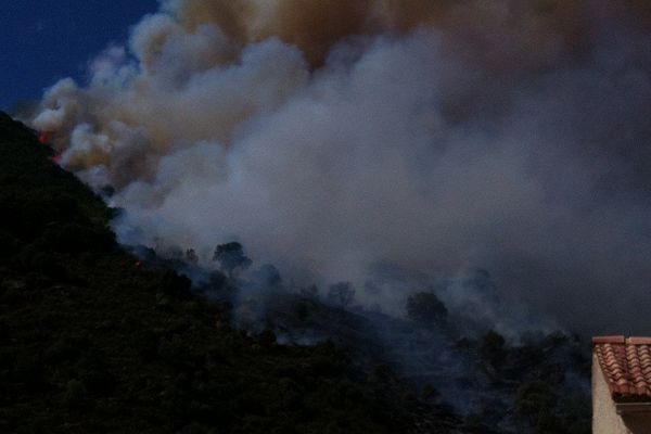 05/09/15 - A Volpajola, un incendie parti vers 13h20 au dessus du village, a parcouru 4 hectares en crête