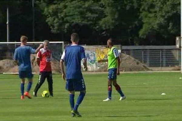 Les joueurs du Racing à l'entraînement le 16 juillet