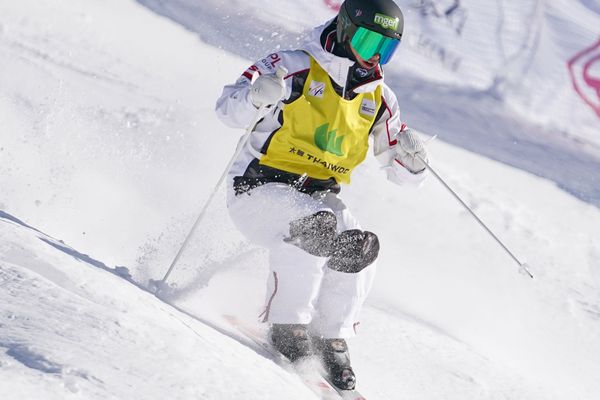 Perrine Laffont à Chong Li, en Chine, le 14 décembre 2019.