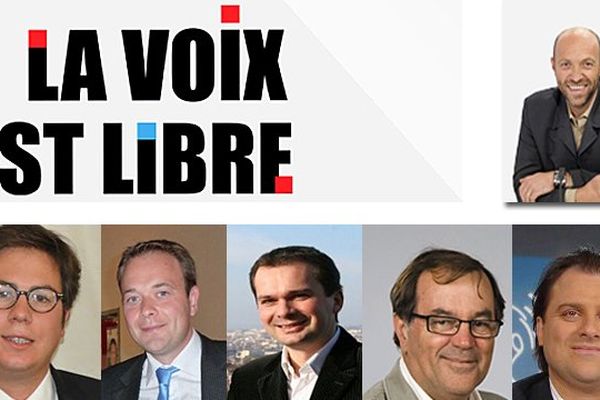 Nicolas Soret, Ludovic Rochette, Edouard Cavin, François Deseille, Alain Raymont invités de l'émission "La voix est libre" sur France 3 Bourgogne le 9 novembre 2013