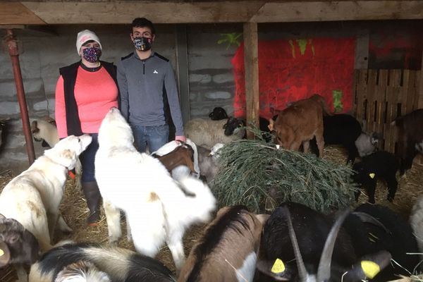 Mayalène et Maxime ont lancé l'opération "un sapin contre un câlin" à Voglans, en Savoie