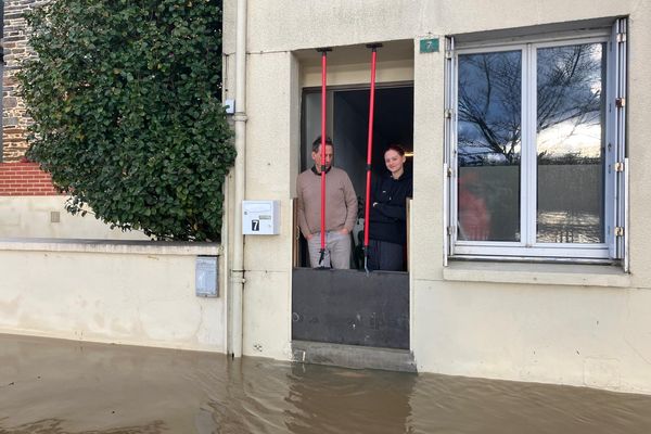 Ce 9 janvier 2025, l'eau continue de monter à Guipry-Messac en Ille-et-Vilaine.