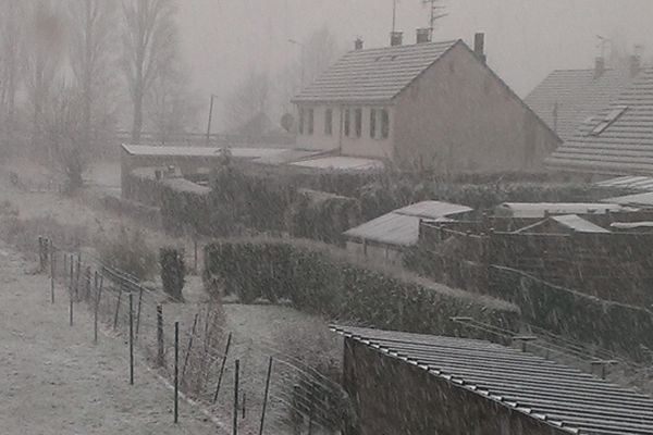 Neige ce mercredi matin à Lillers.