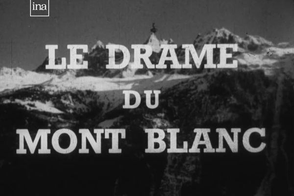 Reportage des Actualités Françaises du 9 janvier 1957 sur "le drame du Mont Blanc", la mort de Jean Vincendon et François Henry, deux jeunes alpinistes