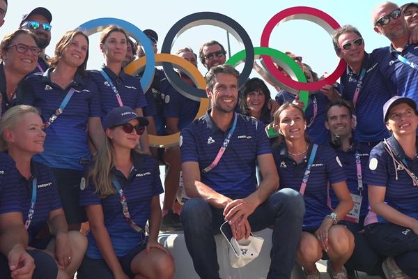 Tony Estanguet était en visite sur le site de la Marina olympique de Marseille mardi 6 août 2024.