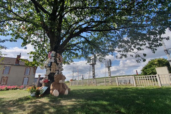 Sur le square près de la gare d'Avenay-Val-d'Or, les peluches sont toujours présentes ce lundi 2 septembre.