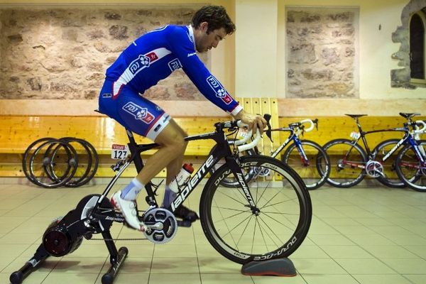 Thibaut Pinot lors de la seconde journée de repos du tour 2014 à Carcassonne