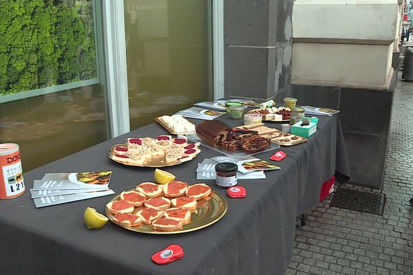 Une dégustation de produits véganes était organisée à Clermont-Ferrand (Puy-de-Dôme) le samedi 6 décembre 2024 par l'association L214 à l'occasion du "Veganuary", un défis inspiré du "Dry january".