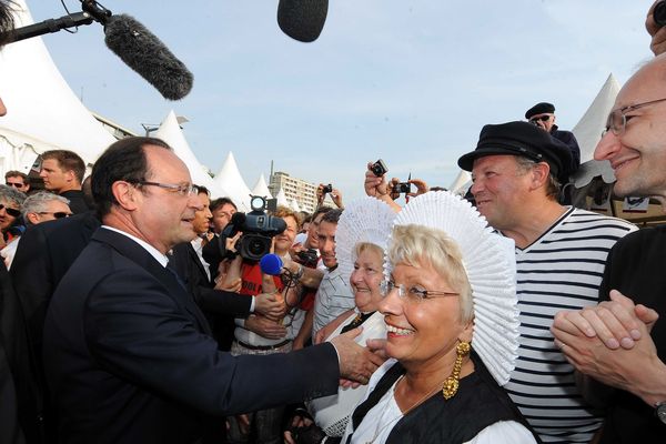 François Hollande, à Boulogne-sur-mer, le 14 juillet.