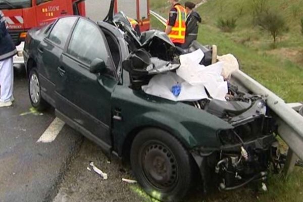 Accident mortel sur l'ancienne D2000, le 26 avril 2012, en raison de la pluie.