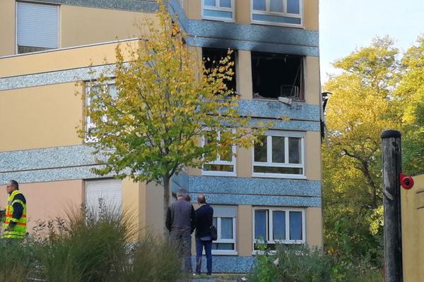 L'appartement d'où est partie l'explosion est situé au deuxième étage de cet immeuble, rue Allende à Belfort.