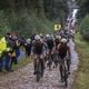 La mythique trouée d'Arenberg lors de l'édition du Paris-Roubaix, de 2021.