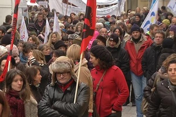 Ils étaient plusieurs centaines à manifester aujourd'hui à Besançon