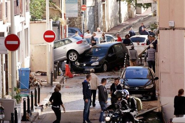 La ville de Cannes a subi de gros dégâts lors des intempéries