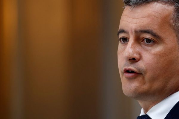 Gérald Darmanin au Palais de l'Elysée à Paris le 28 avril 2021