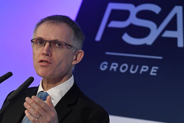 Carlos Tavares, PDG de PSA Peugeot Citroën, lors de la conférence de presse du 1er mars 2018 