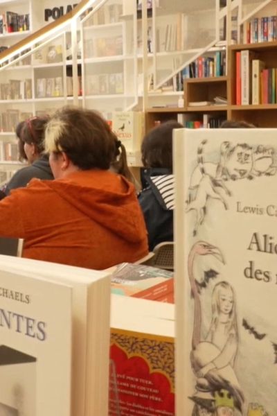 Une autre formatrice a pris le relai à l'intérieur de la librairie de l'école