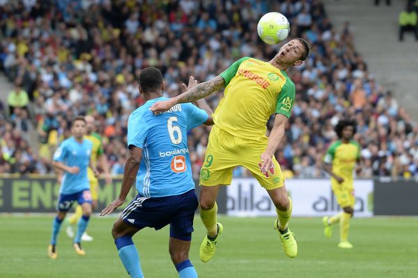 Emiliano Sala lors du match contre Marseille le 12 août 2017.