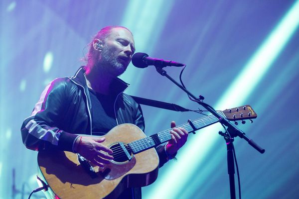 Thom Yorke de Radiohead lors du premier concert de cette tournée européenne à Oslo début juin