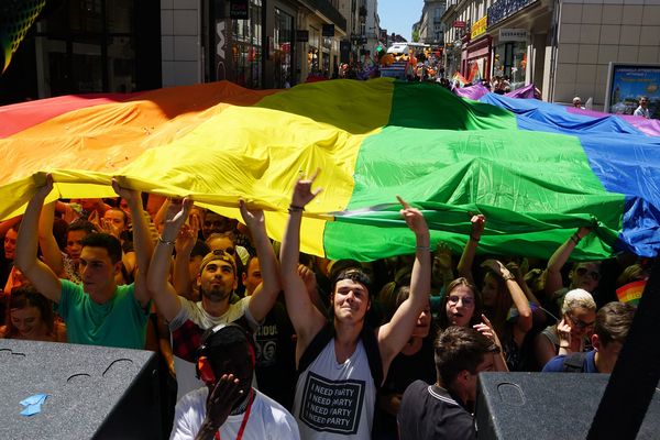 Lors de la gay Pride  2017 à Nantes