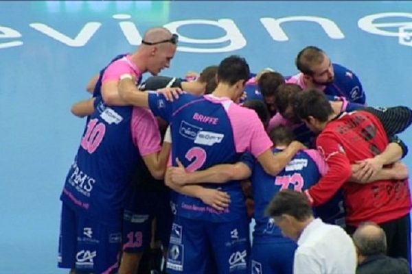 Les handballeurs de Cesson lors d'un précédent match