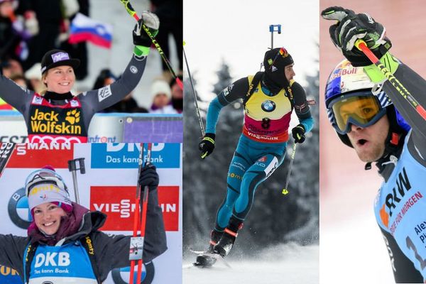 Tessa Worley, Marie Dorin-Habert, Martin Fourcade et Alexis Pinturault