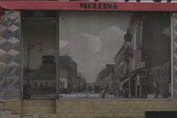 A Belfort, les façades des magasins vides sont recouvertes de photos géantes