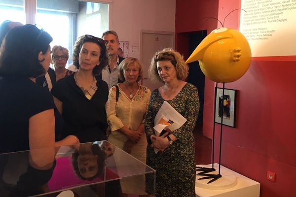 Sète (Hérault) - Audrey Azoulay, ministre de la Culture, en visite - 25 juillet 2016.