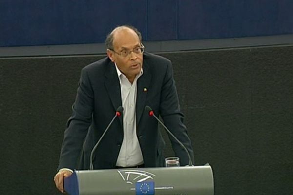 Moncef Marzouki au Parlement européen le 6 février