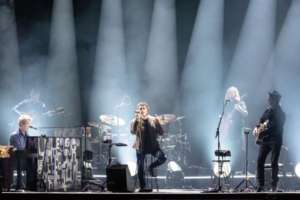 A-ha, en concert en 2018 à Berlin.