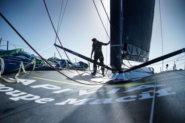 Charlie Dalin sur son IMOCA APIVIA