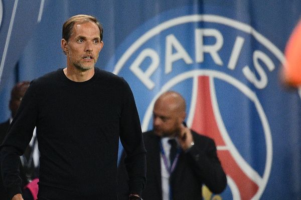 L'entraîneur du PSG Thomas Tuchel lors du match contre Saint-Etienne (ASSE) au Parc des Princes le 14 septembre 2018.