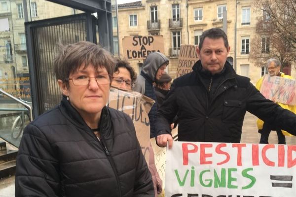 Sylvie Berger ici lors de l'audience, le 28 janvier 2019. Elle est la première ouvrière viticole à avoir fait condamner un château médocain pour faute inexcusable après avoir été exposée aux pesticides