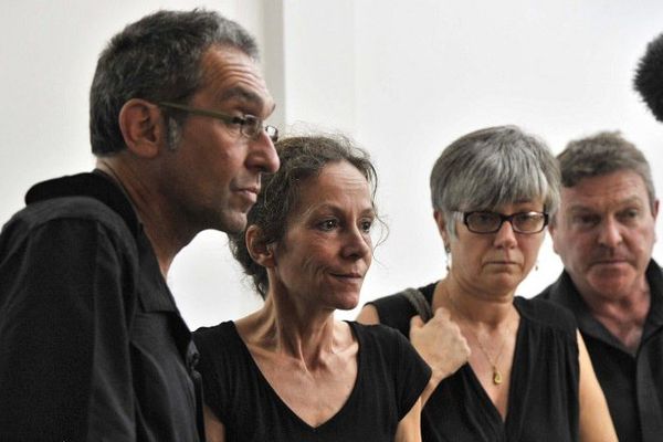 Les parents de Fannie et Jérémie à l'issue du verdict au tribunal de Trinidad le 27 février 2014