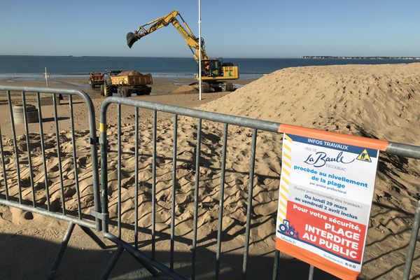 Les plages de La Baule et Pornichet fermées pour des travaux de nivellement du 29 mars au 2 avril 2021