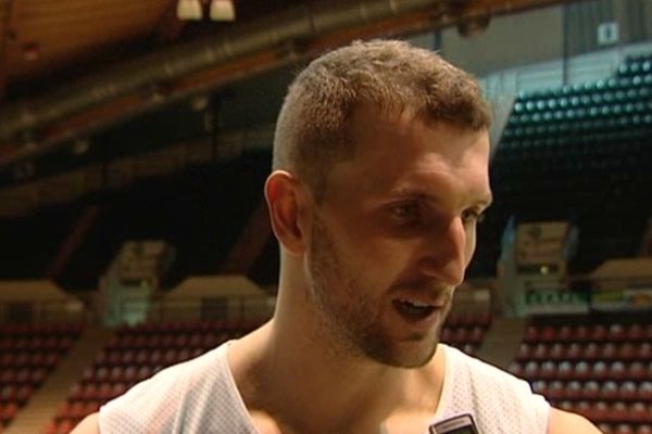 Trent Plaisted lors de son premier entraînement avec l'équipe du Csp Limoges