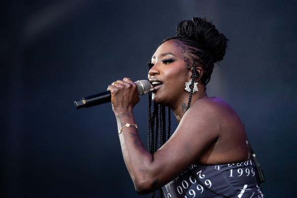 Aya Nakamura lors du deuxième jour du festival de musique des Vieilles Charrues à Carhaix en 2023