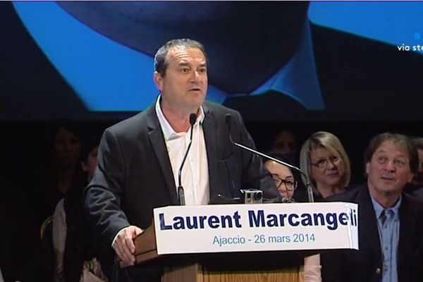 François Filoni en campagne pour Laurent Marcangeli, lors des élections municipales de 2014.