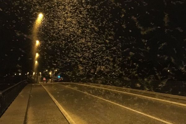 Impressionnantes nuées sur le pont de Blagnac