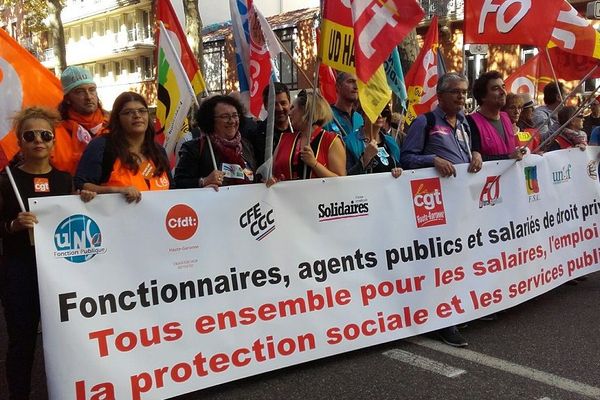 Manifestation des personnels de la fonction publique à Toulouse