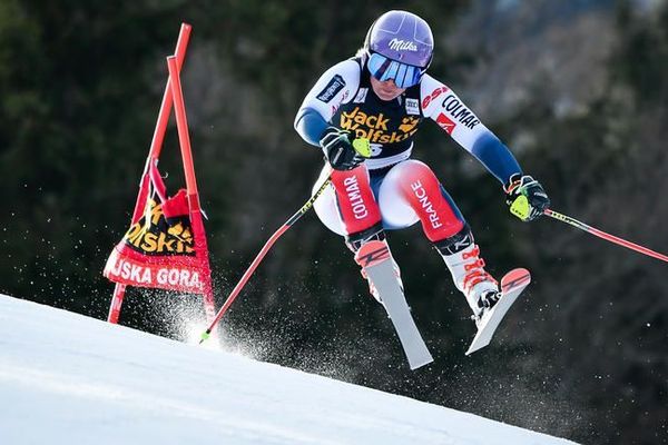 Tessa Worley le 15/02/2020 lors du slalom géant de Kranjska Gora, 

 15/02/2020