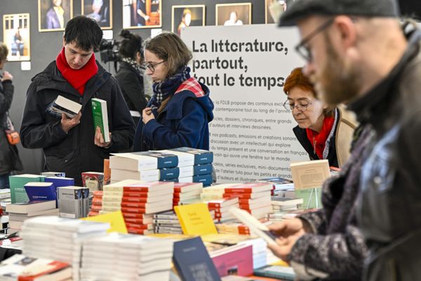 La fête du livre de Bron recevait environ 40 000 passionnés de littérature à côté de Lyon, début Mars (Photo : la fête du livre, en 2023).