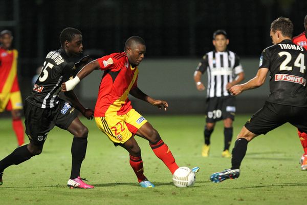 Lors de la rencontre entre le Angers SCO et le RC Lens le 07 août 2013