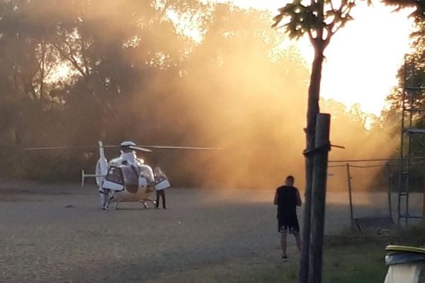 Un hélicoptère a transporté le jeune homme de 20 de la plage de Géraudot, vers le CHU de Reims.