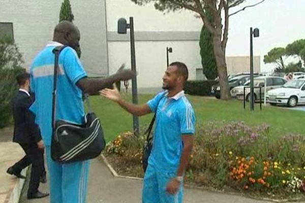 Les joueurs au départ pour Dortmund ce matin